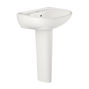 Alternate Image for TOTO Supreme Oval Basin Pedestal Bathroom Sink with CeFiONtect for Single Hole Faucets, Colonial White, Vitreous China, LPT241G#11