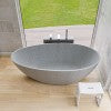 Alternate Image for ALFI brand 72" Concrete Free Standing Oval Bathtub, Gray Matte, ABCO72TUB