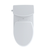 TOTO Drake II 1G Two-Piece Elongated 1.0 GPF Universal Height Toilet with CEFIONTECT, Cotton White, Vitreous China, CST454CUFG#01