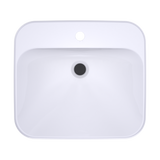 TOTO Arvina Rectangular 20" Vessel Bathroom Sink with CEFIONTECT for Single Hole Faucets, Cotton White, Vitreous China, LT415G#01