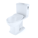 TOTO Connelly Two-Piece Elongated Dual Flush 1.28 and 0.9 GPF with CEFIONTECT and Right Lever, WASHLET+ Ready, Cotton White, Vitreous China, MS494234CEMFRG#01