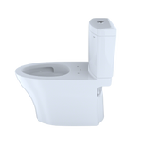 TOTO Aquia IV Two-Piece Elongated Dual Flush 1.28 and 0.9 GPF Skirted Toilet with CEFIONTECT, Cotton White, Vitreous China, CST446CEMGN#01