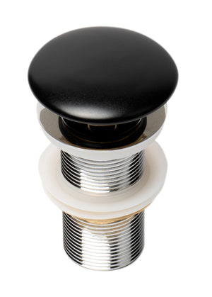 Alternate Image for ALFI brand Brass, AB8055-BM Black Matte Ceramic Mushroom Top Pop Up Drain for Sinks without Overflow