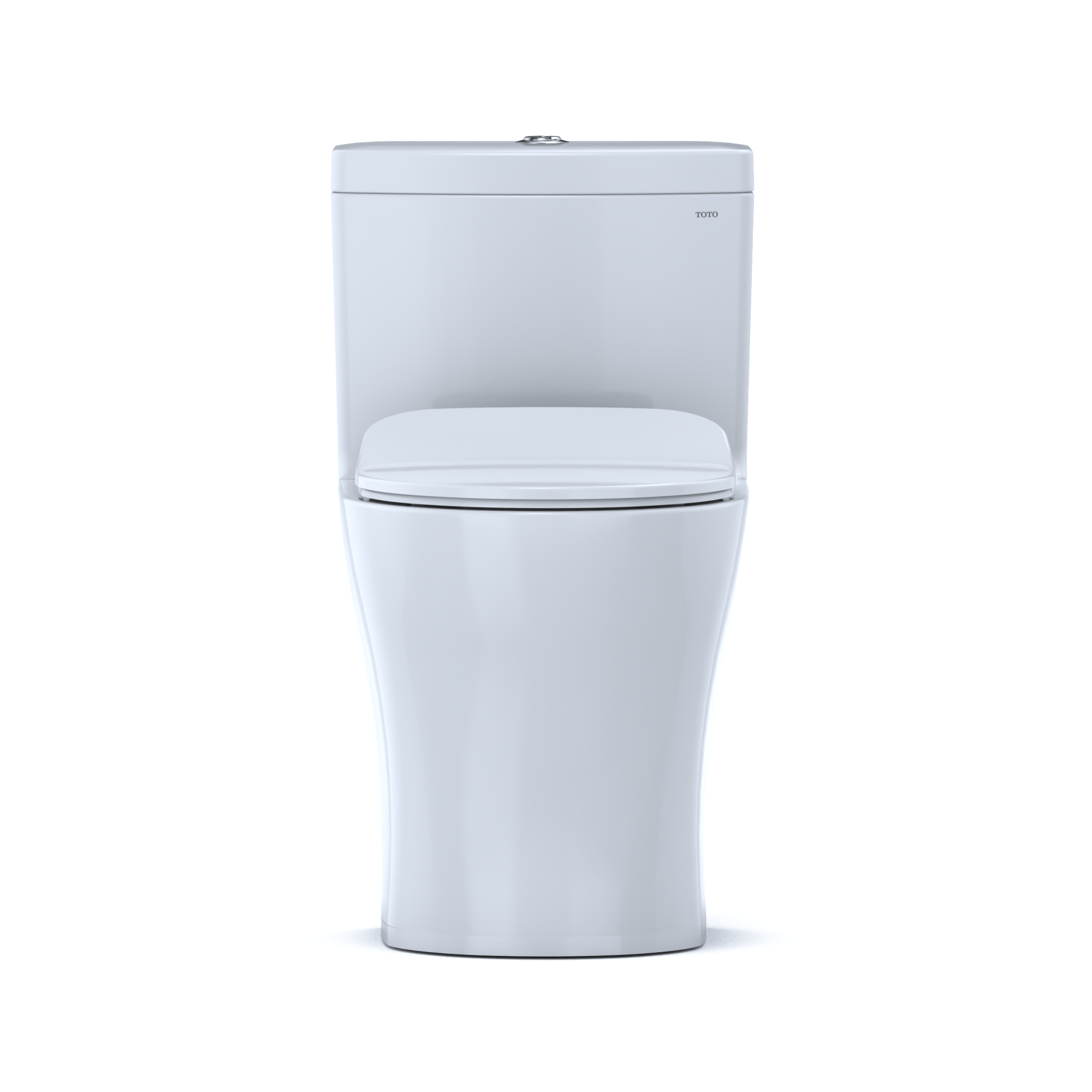 TOTO Aquia IV One-Piece Elongated Dual Flush 1.28 and 0.9 GPF Universal Height, WASHLET+ Ready Toilet with CEFIONTECT, Cotton White- Vitreous China, MS646234CEMFGN#01