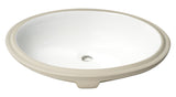 ALFI brand 22.5" x 16.75" Oval Under Mount Porcelain Bathroom Sink, White, No Faucet Hole, ABC602