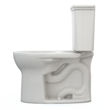 TOTO Drake Transitional Two-Piece Round 1.28 GPF Universal Height TORNADO FLUSH Toilet with CEFIONTECT, Colonial White, Vitreous China, CST785CEFG#11