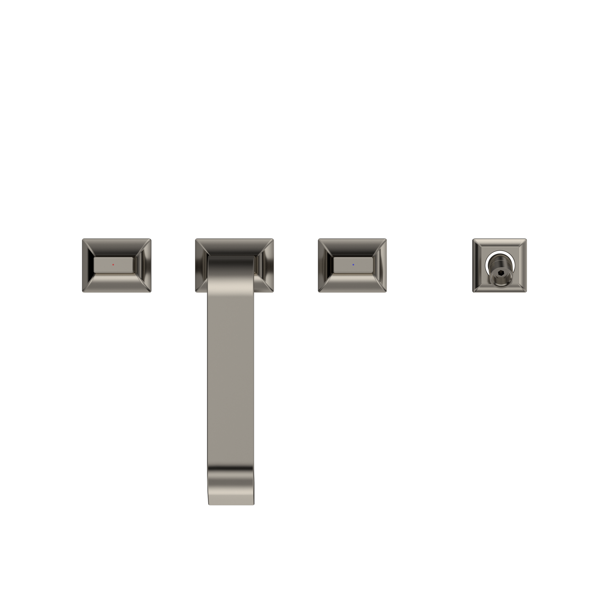 TOTO GC Two-Handle Deck-Mount Roman Tub Filler Trim with Handshower, Polished Nickel, Brass, TBG08202U#PN