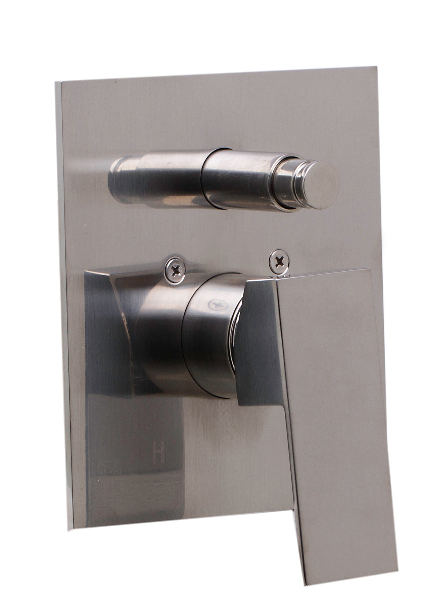 ALFI brand AB5601-BN Brushed Nickel Shower Valve Mixer with Square Lever Handle and Diverter, Brass