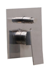 ALFI brand AB5601-BN Brushed Nickel Shower Valve Mixer with Square Lever Handle and Diverter, Brass