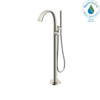 TOTO ZN Single-Handle Freestanding Tub Filler Faucet with 1.75 GPM Handshower, Brushed Nickel, Brass, TBP01301U#BN