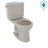 TOTO Drake II Two-Piece Round 1.28 GPF Universal Height Toilet with CEFIONTECT, Bone, Vitreous China, CST453CEFG#03