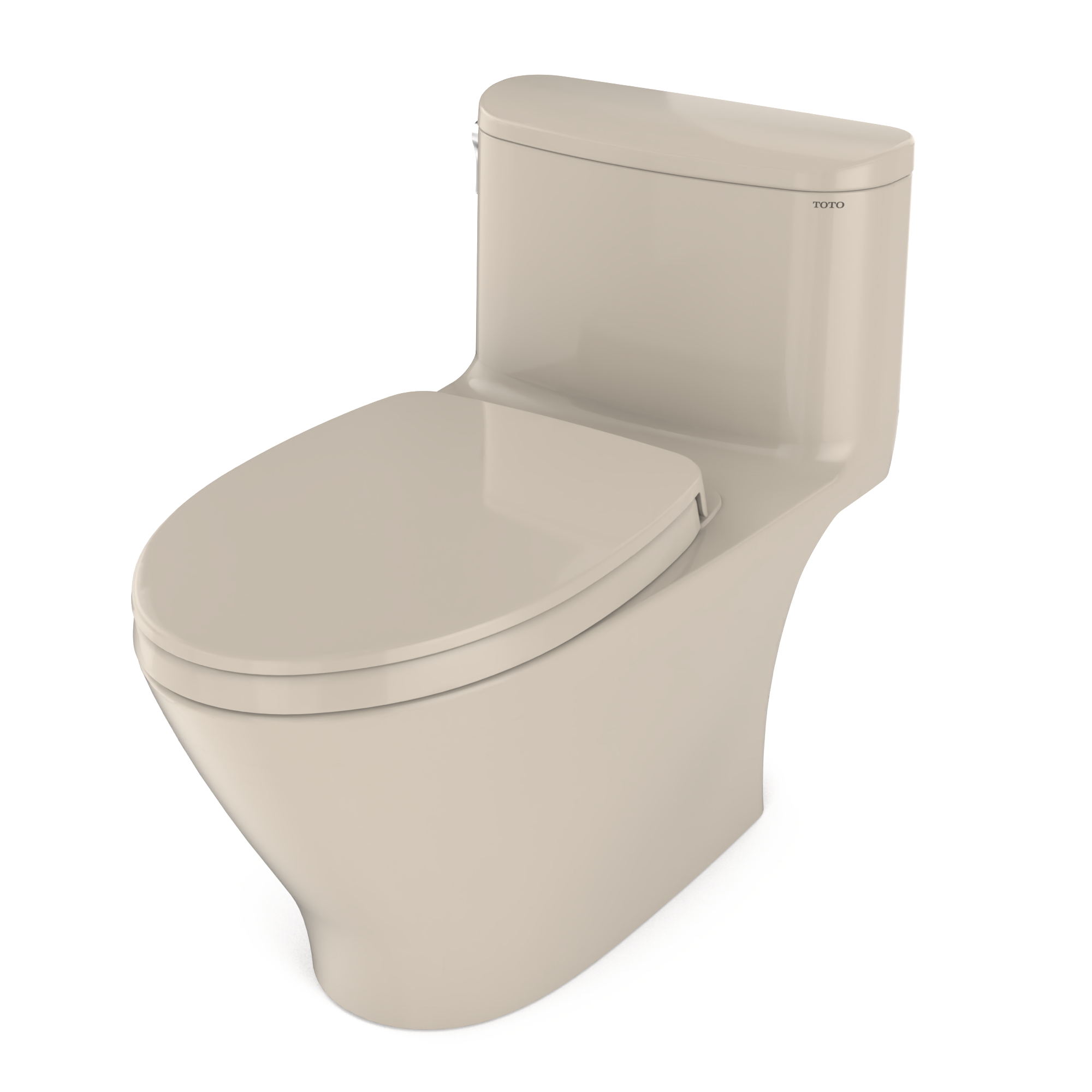 TOTO Nexus 1G One-Piece Elongated 1.0 GPF Universal Height Toilet with CEFIONTECT and SS124 SoftClose Seat, WASHLET+ Ready, Bone, Vitreous China, MS642124CUFG#03