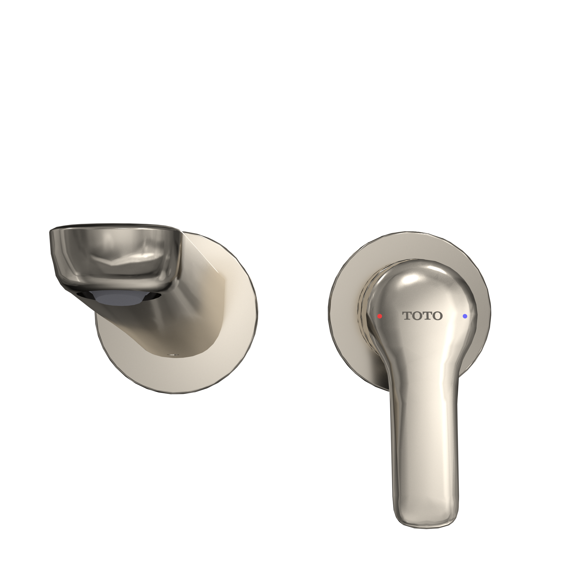 TOTO GS 1.2 GPM Wall-Mount Single-Handle Bathroom Faucet with COMFORT GLIDE Technology, Polished Nickel, Brass, TLG03308U#PN