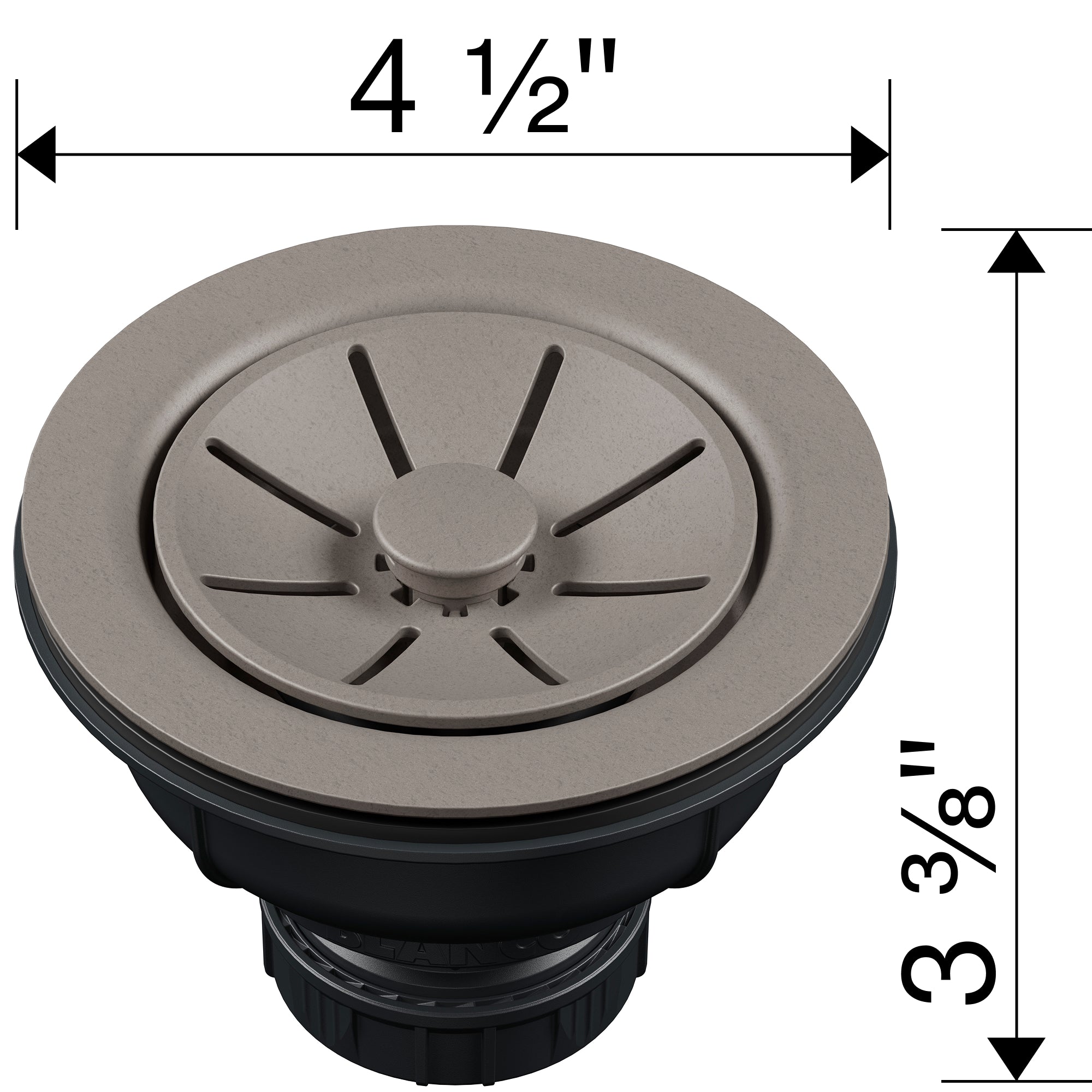 Blanco Essential Silgranit Color-Matched 3.5" Basket Strainer Drain with Turn-to-Close Design Product Image