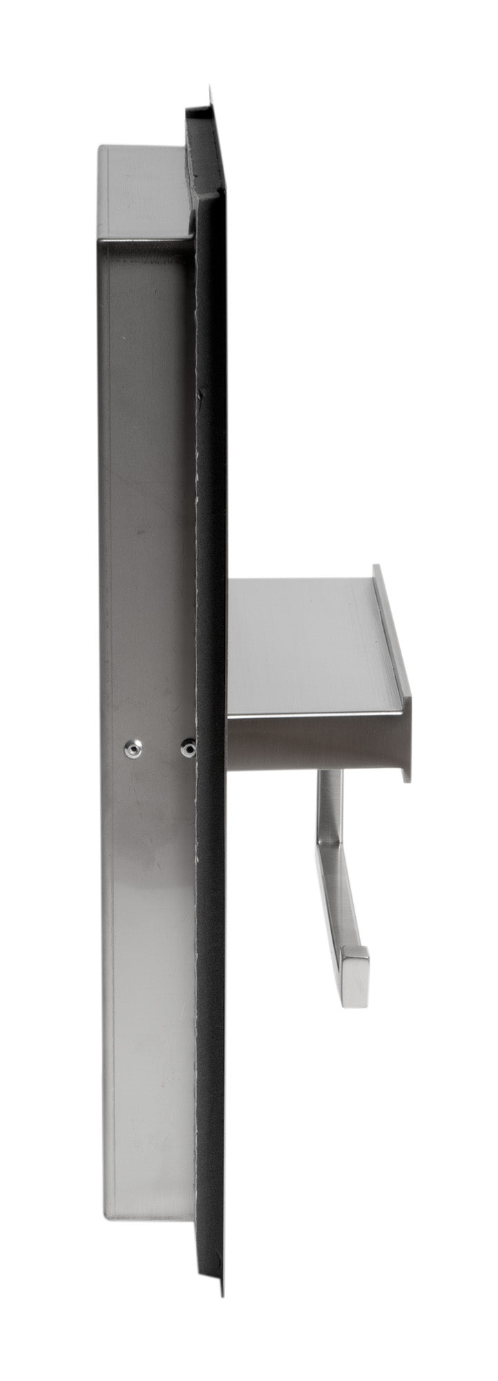 ALFI brand ABTPN88-BSS Brushed Stainless Steel Recessed Toilet Paper Holder Niche, 19 Gauge