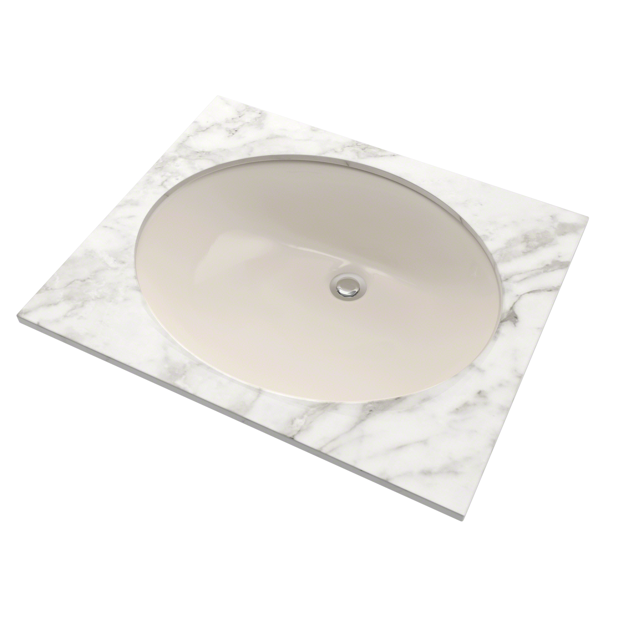 TOTO Rendezvous Oval Undermount Bathroom Sink with CEFIONTECT, Sedona Beige, Vitreous China, LT579G#12