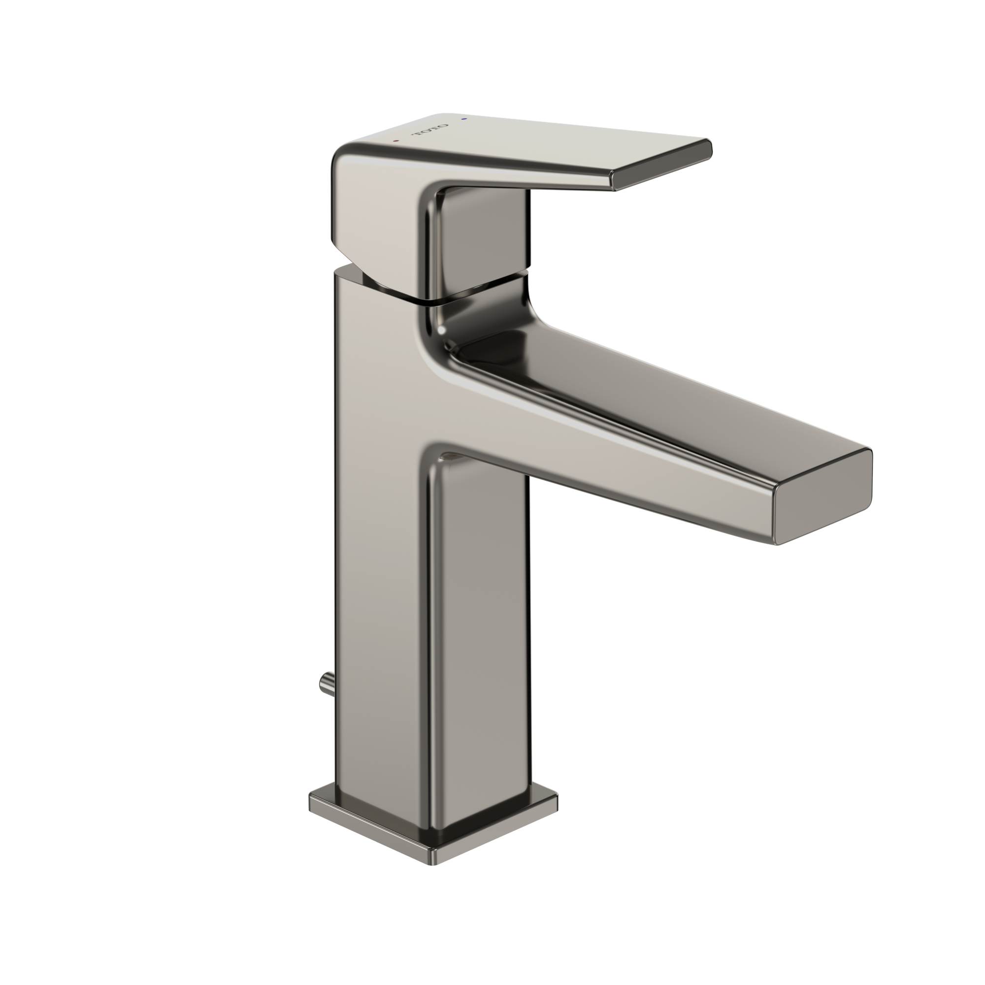 TOTO GB Series 1.2 GPM Single Handle Bathroom Sink Faucet with COMFORT GLIDE Technology and Drain Assembly, Polished Nickel, Brass, TLG10301U#PN