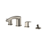 TOTO GM Two-Handle Deck-Mount Roman Tub Filler Trim with Handshower, Brushed Nickel, Brass, TBG09202U#BN