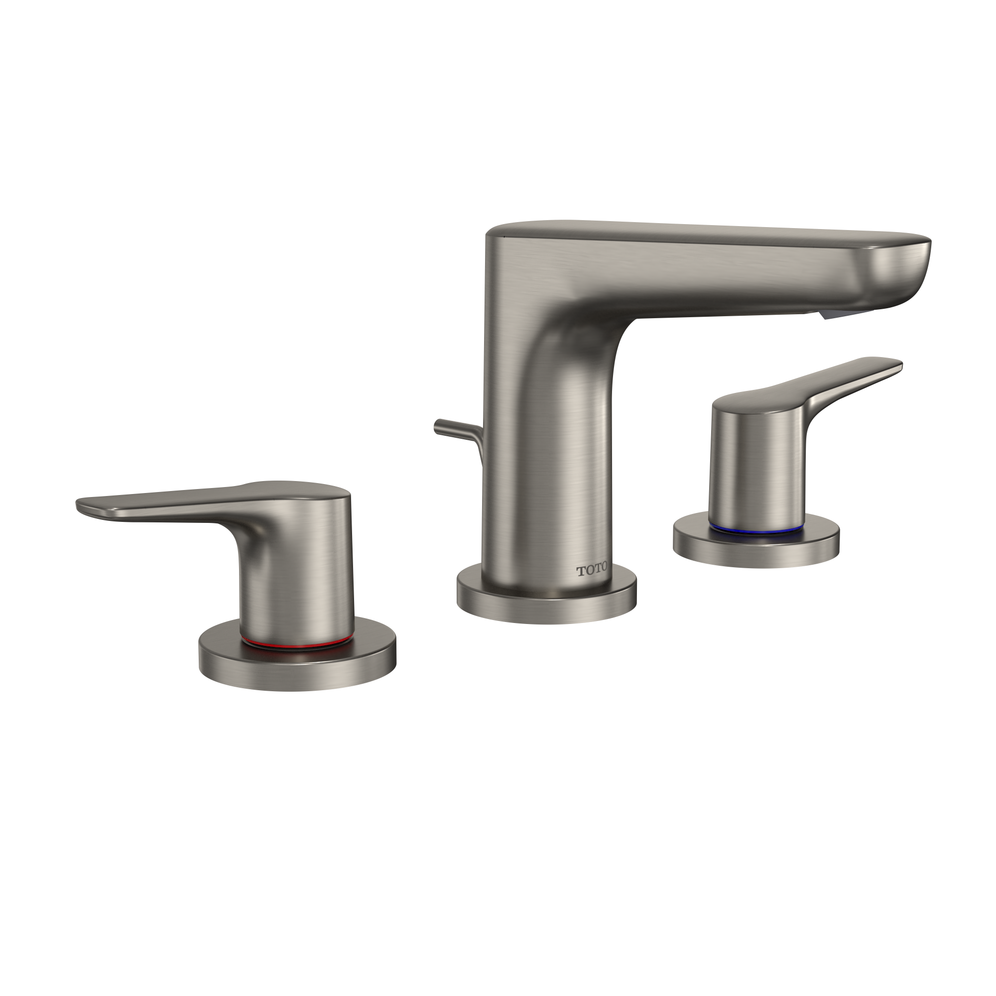 TOTO GS 1.2 GPM Two Handle Widespread Bathroom Sink Faucet, Brushed Nickel, Brass, TLG03201U#BN