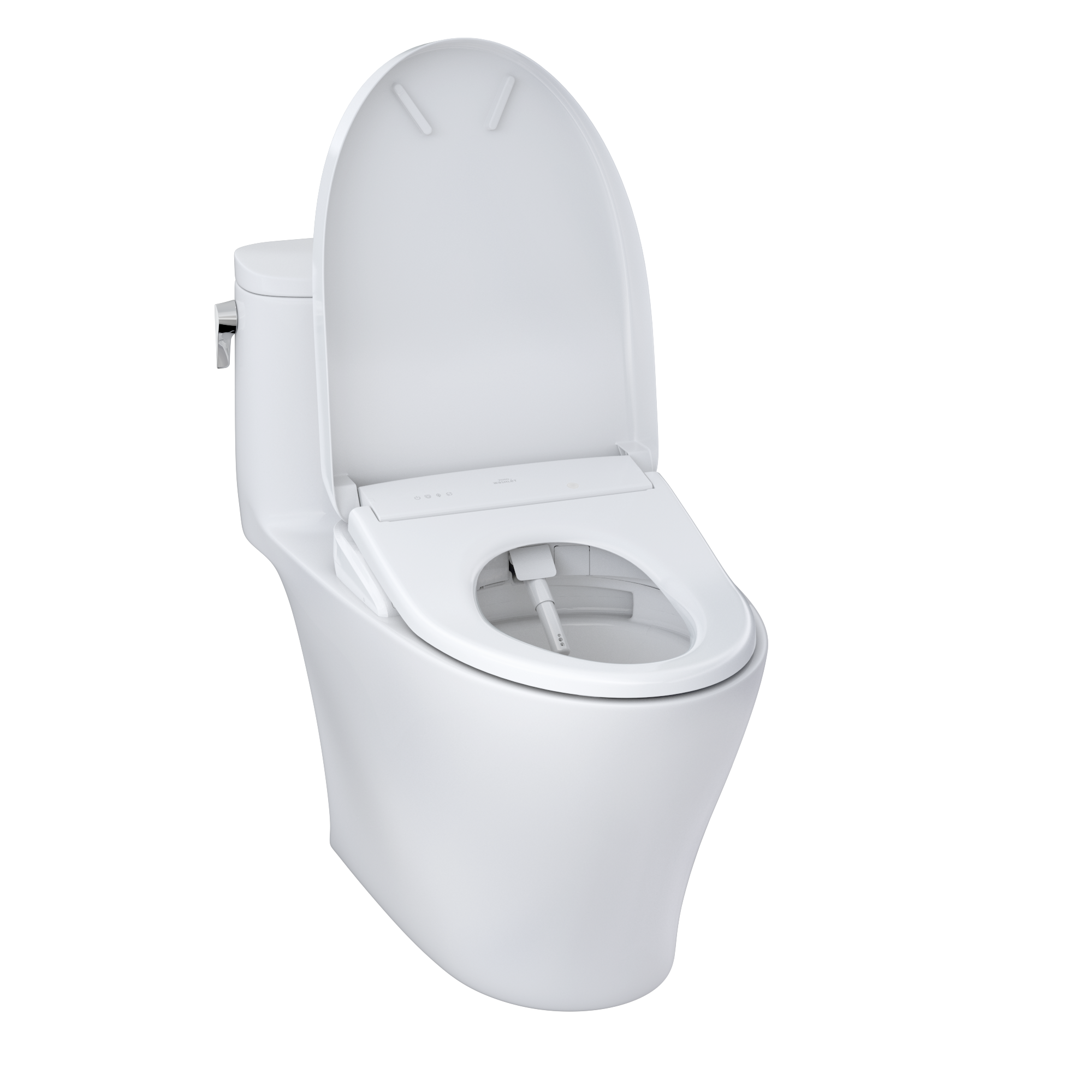 TOTO WASHLET+ Nexus 1G One-Piece Elongated 1.0 GPF Toilet with Auto Flush S7A Contemporary Bidet Seat, Cotton White, Vitreous China|Plastic, MW6424736CUFGA#01