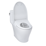 TOTO WASHLET+ Nexus 1G One-Piece Elongated 1.0 GPF Toilet with Auto Flush S7A Contemporary Bidet Seat, Cotton White, Vitreous China|Plastic, MW6424736CUFGA#01