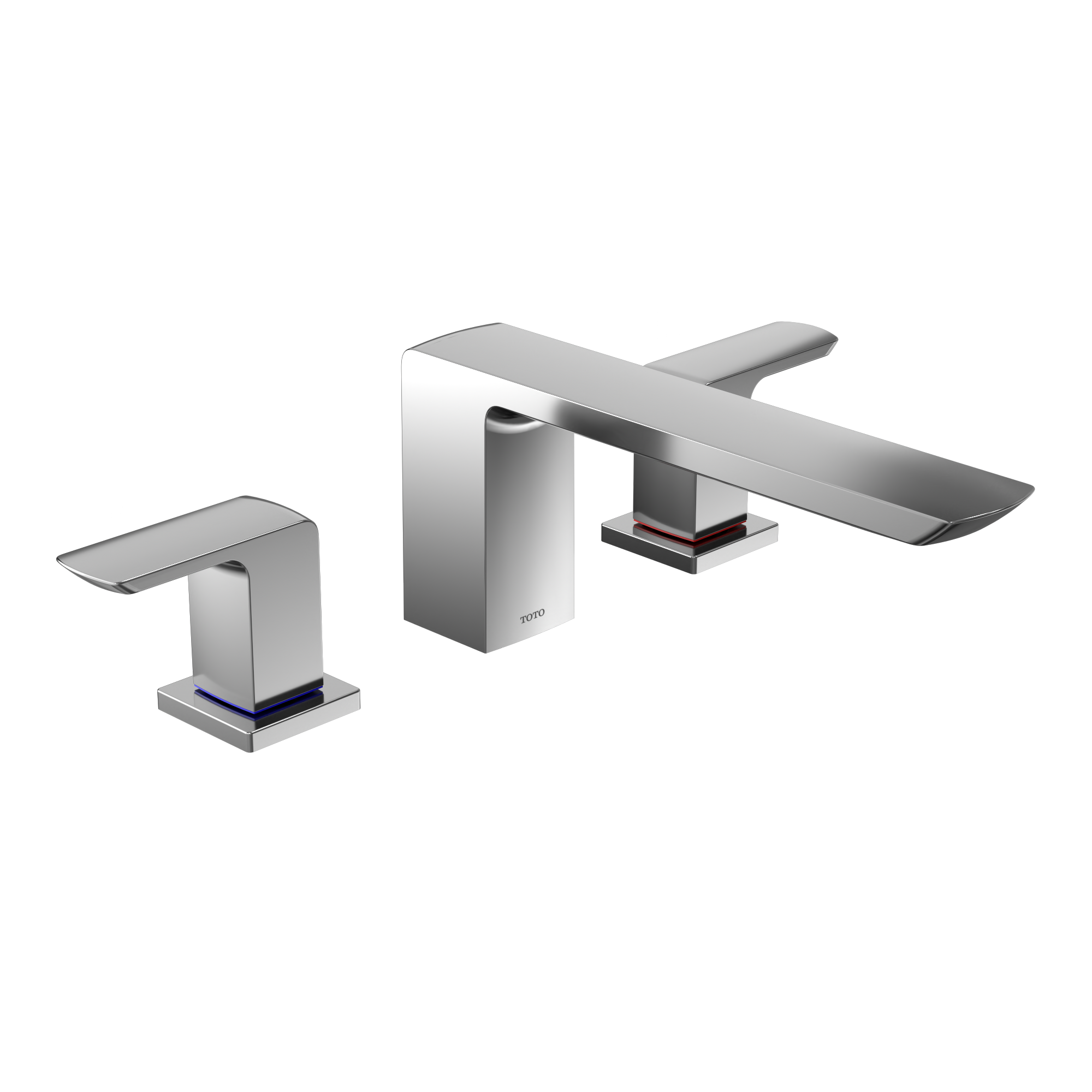 TOTO GR Two-Handle Deck-Mount Roman Tub Filler Trim, Polished Chrome, Brass, TBG02201U#CP