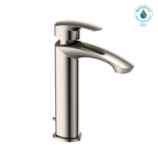 TOTO GM 1.2 GPM Single Handle Semi-Vessel Bathroom Sink Faucet with COMFORT GLIDE Technology, Polished Nickel, Brass, TLG09303U#PN