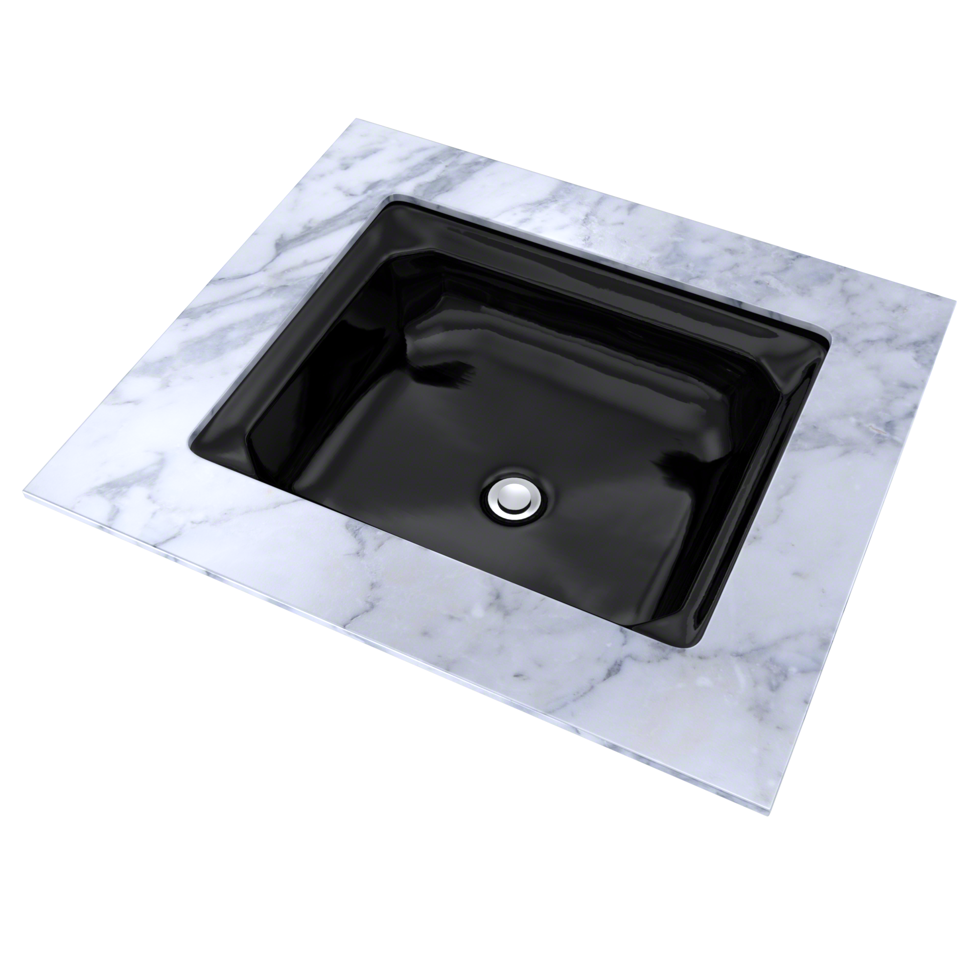 TOTO Guinevere Rectangular Undermount Bathroom Sink, Ebony, Vitreous China, LT973#51