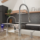 ALFI brand 1.8 GPM Lever Gooseneck Spout Touch Kitchen Faucet, Modern, Gray, Polished Chrome, ABKF3001-PC
