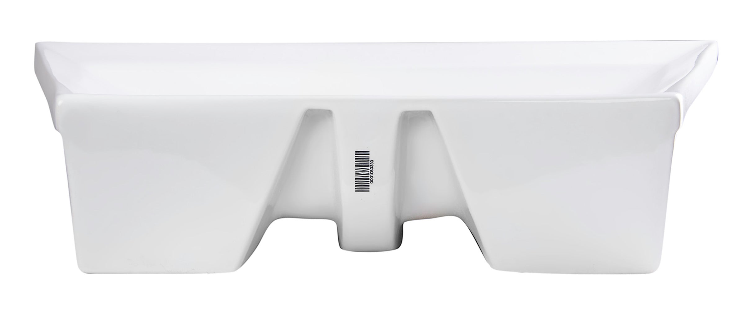Eago 28.38" x 19.63" Rectangle Above Mount Porcelain Bathroom Sink, White, 1 Faucet Hole, BA142