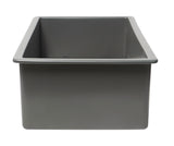 ALFI brand 32" Drop In Fireclay Kitchen Sink, Gray Matte, No Faucet Hole, ABF3219SUD-GM