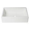 ALFI brand 33" Granite Composite Workstation Farmhouse Sink with Accessories, White, No Faucet Hole, AB33FARM-W