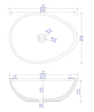 Alternative View of ALFI brand 21" x 15.4" Oval Above Mount Concrete Bathroom Sink, Gray Matte, No Faucet Hole, ABCO21O