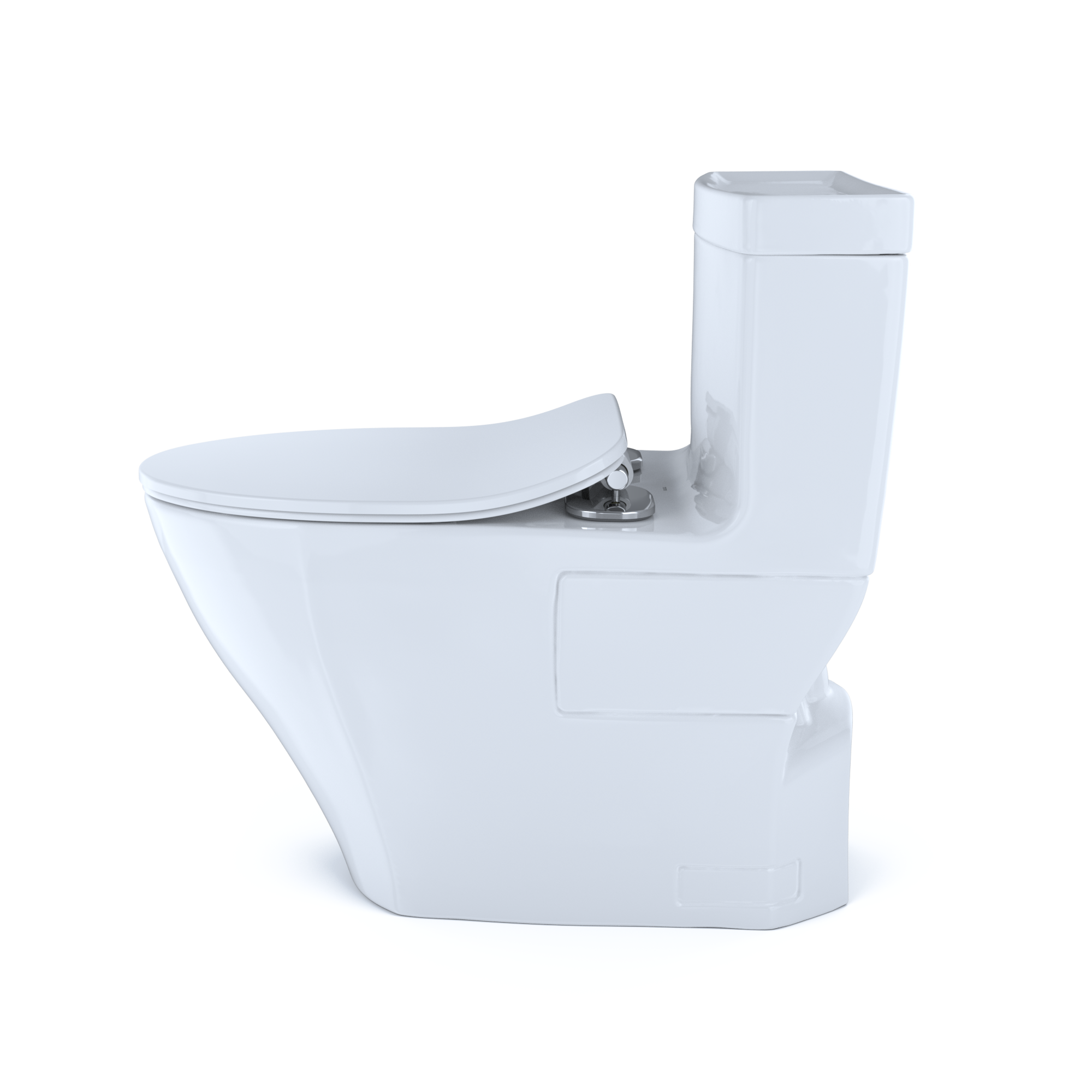 TOTO Legato One-Piece Elongated 1.28 GPF Toilet with CEFIONTECT and SoftClose Seat, WASHLET+ Ready, Cotton White, Vitreous China, MS624234CEFG#01