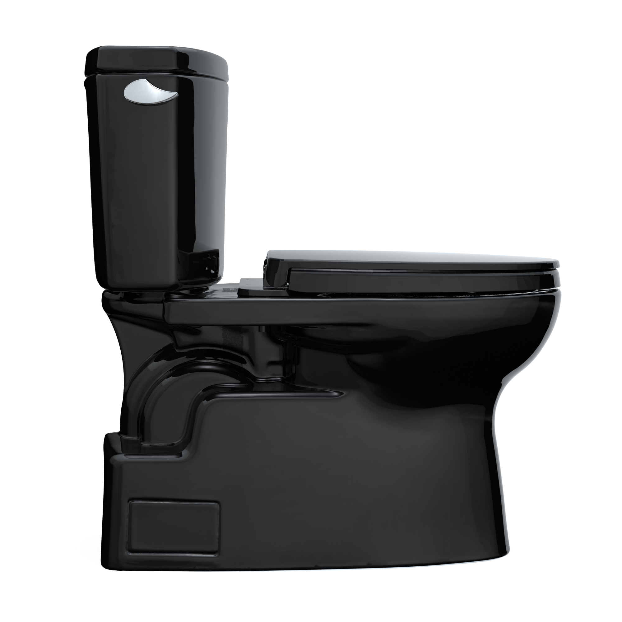 TOTO Vespin II Two-Piece Elongated 1.28 GPF Universal Height Toilet with SS124 SoftClose Seat, WASHLET+ Ready, Cotton White, Vitreous China|Plastic, Ebony, MS474124CEF#51