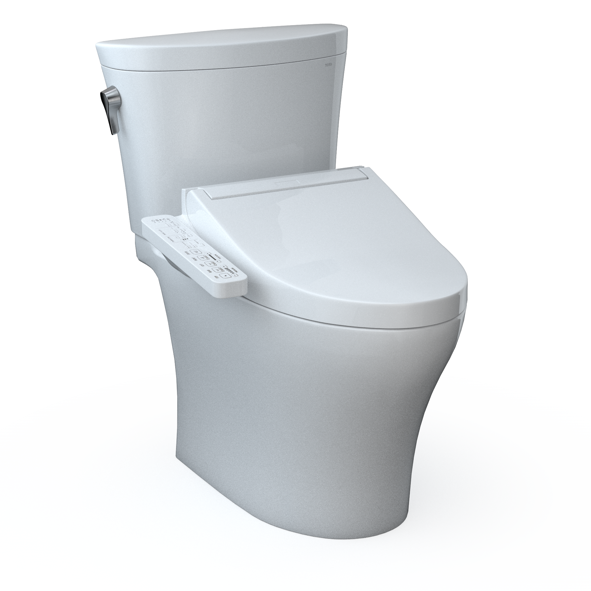 TOTO WASHLET+ Aquia IV Arc Two-Piece Elongated Dual Flush 1.28 and 0.9 GPF Toilet with C2 Bidet Seat, Cotton White, Vitreous China|Plastic, MW4483074CEMFGN#01