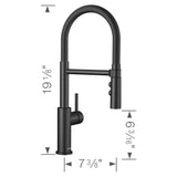 Blanco Catris Flexo Semi-Pro Pull-Down Dual-Spray Kitchen Faucet, Matte Black, 1.5 GPM, Brass, 443026