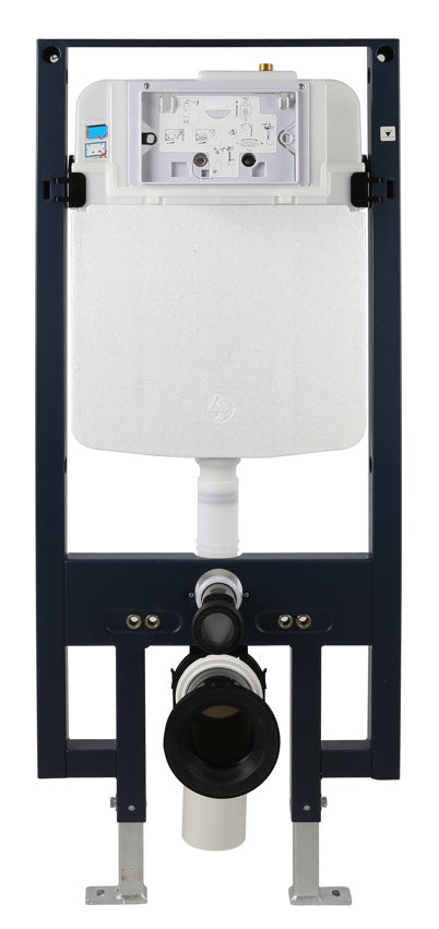 EAGO PWG380-BM Black Matte Dual Flush Wall Mounted Toilet Tank Carrier for WD101, WD332, WD333, Metal