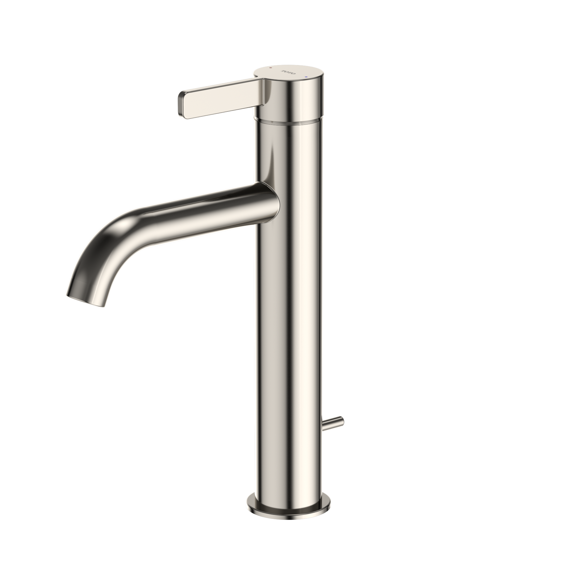 TOTO GF 1.2 GPM Single Handle Semi-Vessel Bathroom Sink Faucet with COMFORT GLIDE Technology, Polished Nickel, Stainless Steel, TLG11303U#PN