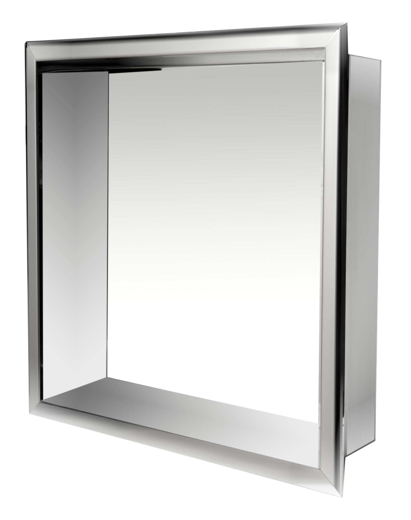 ALFI brand ABN1616-PSS 16 x 16 Polished Stainless Steel Square Single Shelf Bath Shower Niche, 20 Gauge