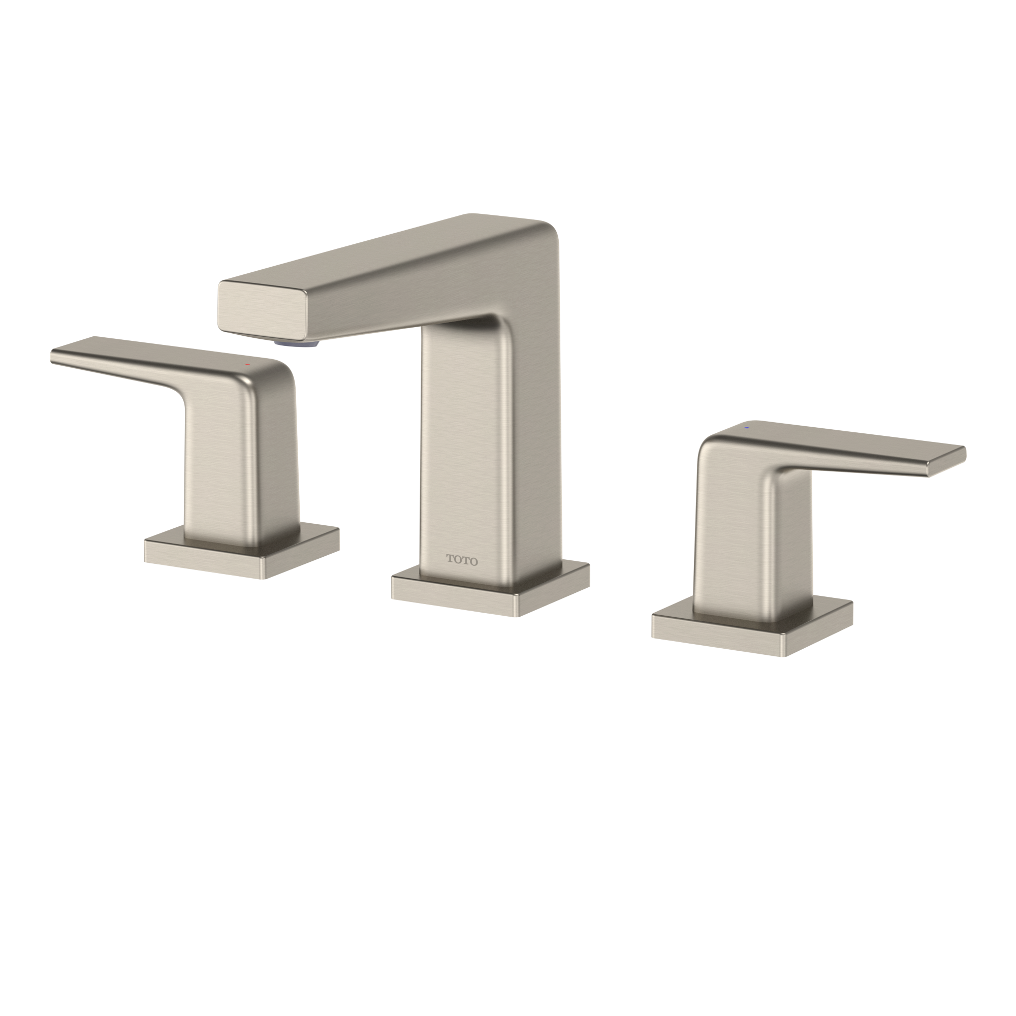 TOTO GB Series 1.2 GPM Two Handle Widespread Bathroom Sink Faucet with Drain Assembly, Brushed Nickel, Brass, TLG10201U#BN