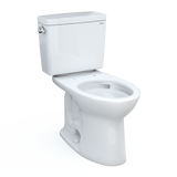 TOTO Drake Two-Piece Elongated 1.6 GPF Universal Height TORNADO FLUSH Toilet with CEFIONTECT, Cotton White, Vitreous China, CST776CSFG#01