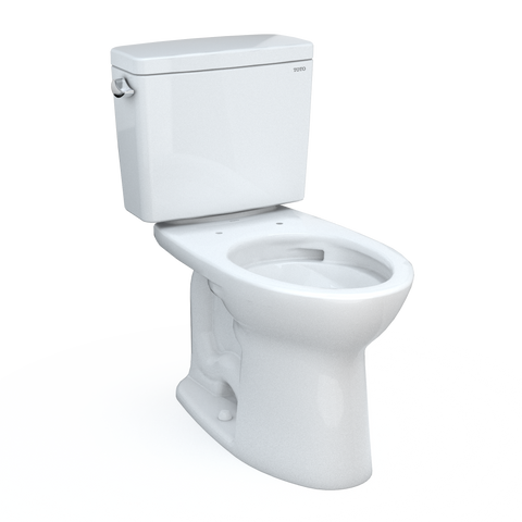 TOTO Drake Two-Piece Elongated 1.6 GPF Universal Height TORNADO FLUSH Toilet with CEFIONTECT, Cotton White, Vitreous China, CST776CSFG#01