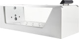 Eago 71" Acrylic Free Standing Rectangle Bathtub, White, AM152ETL-6