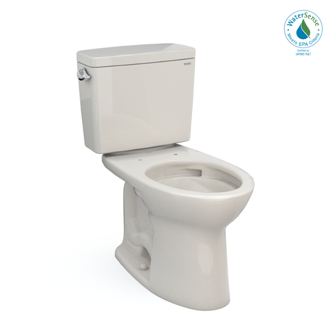 TOTO Drake Two-Piece Elongated 1.28 GPF Universal Height TORNADO FLUSH Toilet with CEFIONTECT, Sedona Beige, Vitreous China, CST776CEFG#12