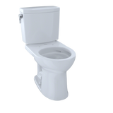 TOTO Drake II 1G Two-Piece Round 1.0 GPF Universal Height Toilet with CEFIONTECT, Cotton White, Vitreous China, CST453CUFG#01