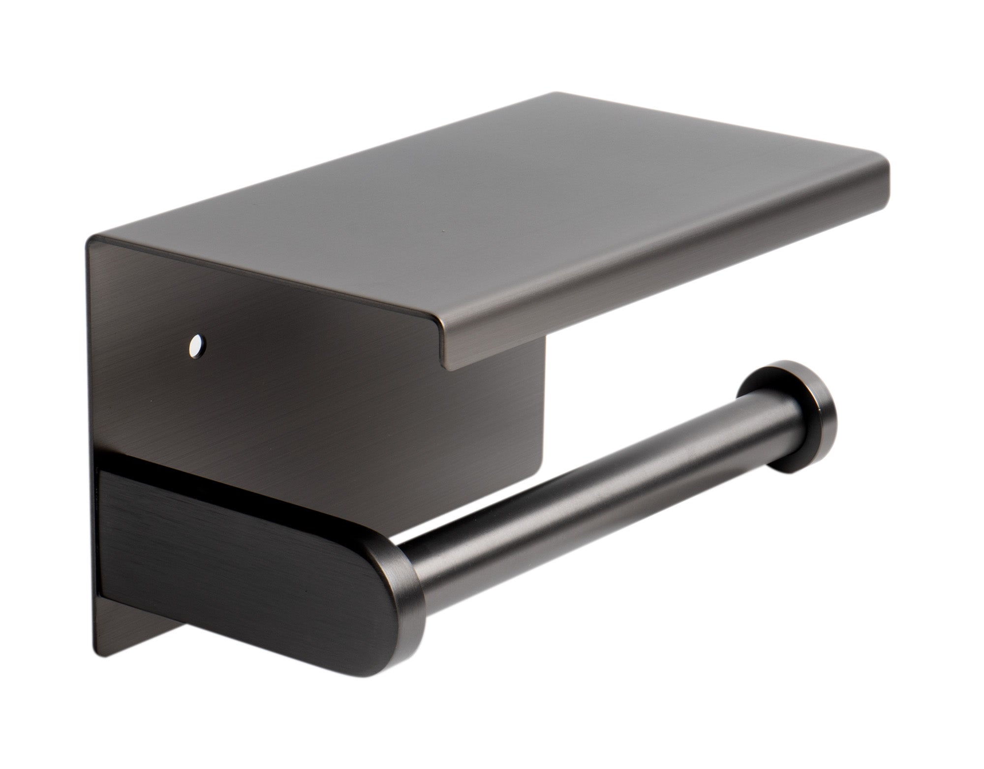 Alternative View of ALFI brand ABTPP66-BB Brushed Black PVD Stainless Steel Toilet Paper Holder with Shelf