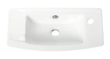 ALFI brand 20.25" x 9.88" Rectangle Wall Mount Porcelain Bathroom Sink, White, 1 Faucet Hole, ABC115