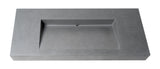 ALFI brand 48" x 18.9" Rectangle Above Mount Concrete Bathroom Sink, Gray Matte, 1 Faucet Hole, ABCO48R