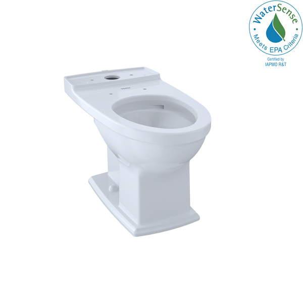 TOTO Connelly Universal Height Elongated Toilet Bowl with CEFIONTECT, Cotton White, Vitreous China, CT494CEFG#01